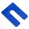 Glazelock 1/16" 4"L x 3"W 7/8" Slot, Square Horseshoe Plastic Flat Shims Blue 1000pc/box GLZ23